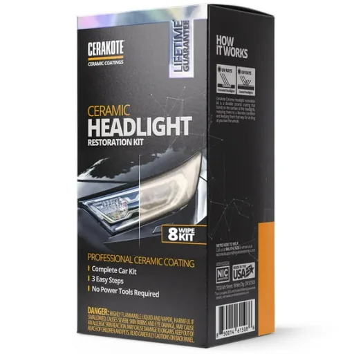 Cerakote Ceramic Headlight Restoration Kit (8-Wipe, 3-Step)