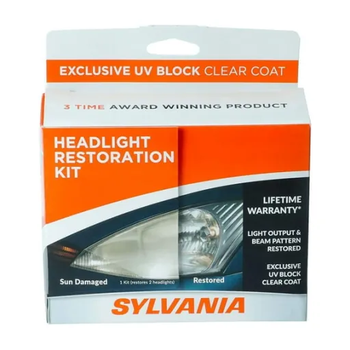 Sylvania HRK.BX Automotive Headlight Restoration Kit (with UV Block Clear Coat)